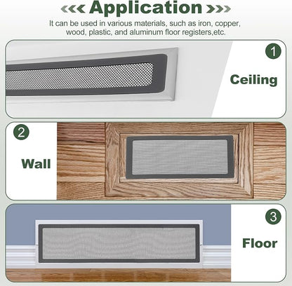 YOKIVE 6 Pcs Magnetic Floor Vent Covers, Floor Register Cover PVC Mesh Air Vent - Image 5