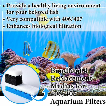 38 Pcs Compatible with Fluval 406/407 Filter Media Canister Filter Maintenance - Image 5
