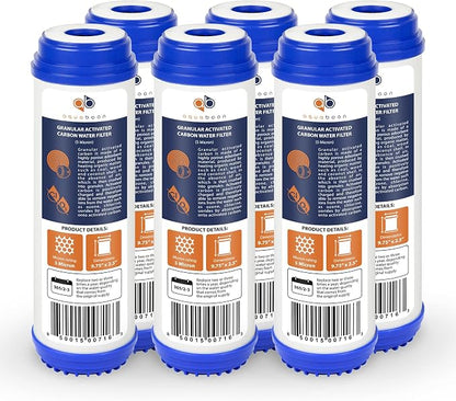 Aquaboon 5 Micron 10 x 2.5 Granular Activated Carbon Water Filter Cartridge GAC by Aquaboon