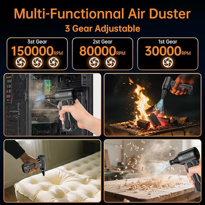 Compressed Air Duster, 150000RPM Electric Air Duster - Image 4