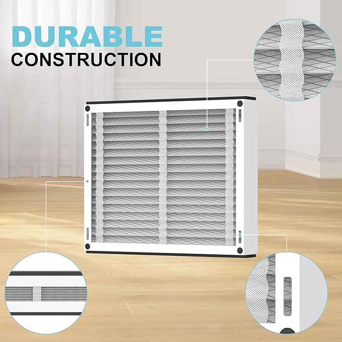 (2-Pack) 213 Replacement Filter Compatible with April-Aire Air Purifiers 1210,1620,2210,2216,3210,4200,20x25x4 MERV-13 Furnace Filter Replacement
