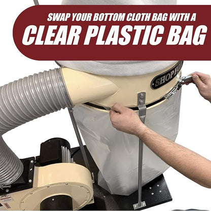 Clear Plastic Dust Collector Replacement Bag 5 Pack 20" Diameter by 43" Long - Image 3