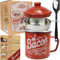 Bacon Grease Container with Strainer by Ayerphalo