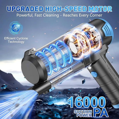 KMM Handheld Car Vacuum Cleaner, 16000PA Air Duster & Vacuum Cleaner, 120W High - Image 2