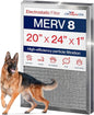 20x24x1 Electrostatic Air Filter, MERV 8, Reusable Furnace AC/HVAC Filter by LifeSupplyUSA