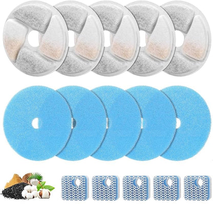 5 Set Cat Water Fountain Filter Replacement by ZEKIRY