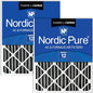 Nordic Pure 20x25x4 Pleated Air Filter MERV 12 Pleated + Carbon Qty 2 by NordicPure