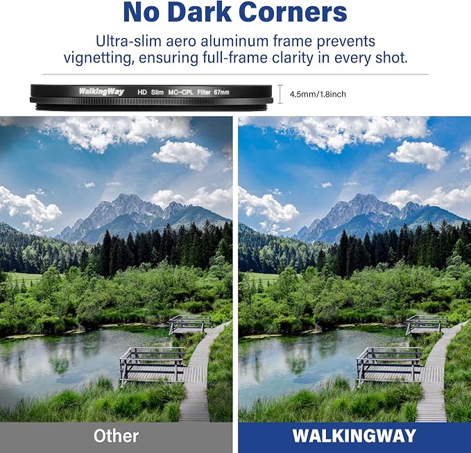 Walking Way 77mm Circular Polarizing Filter Ultra-Slim MC CPL Filter Optical - Image 2