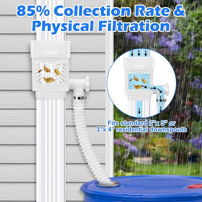 WADEO Rainwater Collection System, Rain Barrel Diverter Kit Fits - Image 4