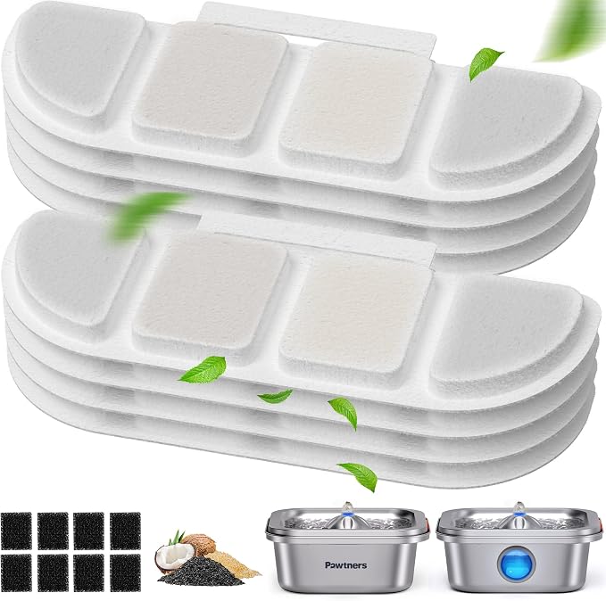 Pawtners 8 Packs Replacement Filters by Pawtners