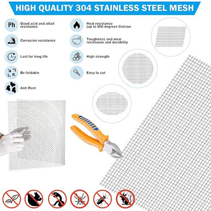 Valchoose 1 Piece Metal Woven Mesh Screen 14.6 X 11.4 in, 4.5mm Hole 5 Mesh - Image 6