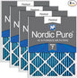 Nordic Pure 16x25x1 Pleated MERV 7 Air Filters 4 Pack by NordicPure