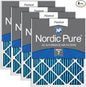 Nordic Pure 18x20x1 Pleated MERV 7 Air Filters 4 Pack by NordicPure