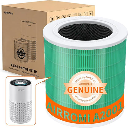 AIRROMI A2001 HEPA Air Purifier Replacement, 3-In-1 Original Filter, Removes by AIRROMI
