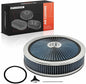 A-Premium 14"x3" Round Blue Chrome Universal Air Cleaner Filter Assembly by A-Premium
