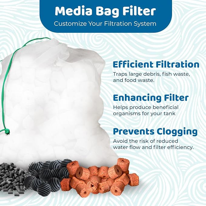 SunGrow Catappa Leaf Filter Bags, 10 Mesh Bags - Image 5
