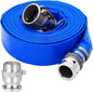 DAVCO 1-1/2" ID × 50 ft PVC Lay Flat Discharge Hose, Heavy Duty Reinforced Blue by DAVCO