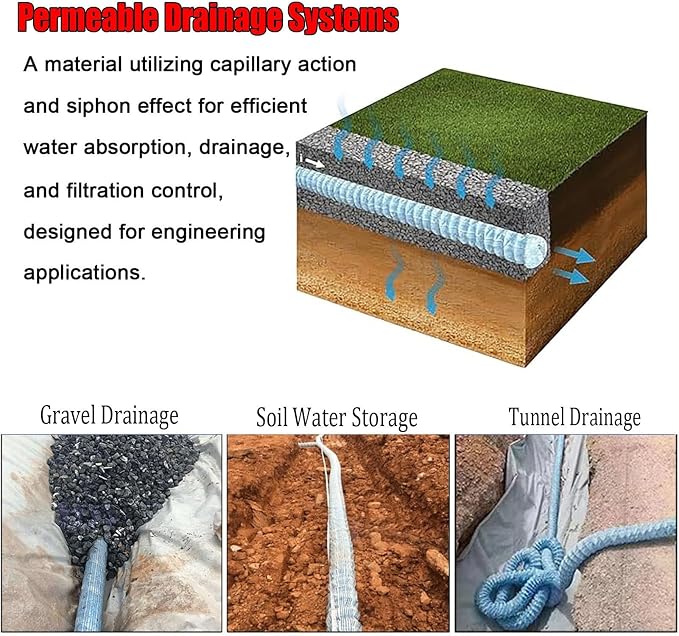 Commercial French Drain Pipe for Water Drainage, Construction Site/Sports Field - Image 3