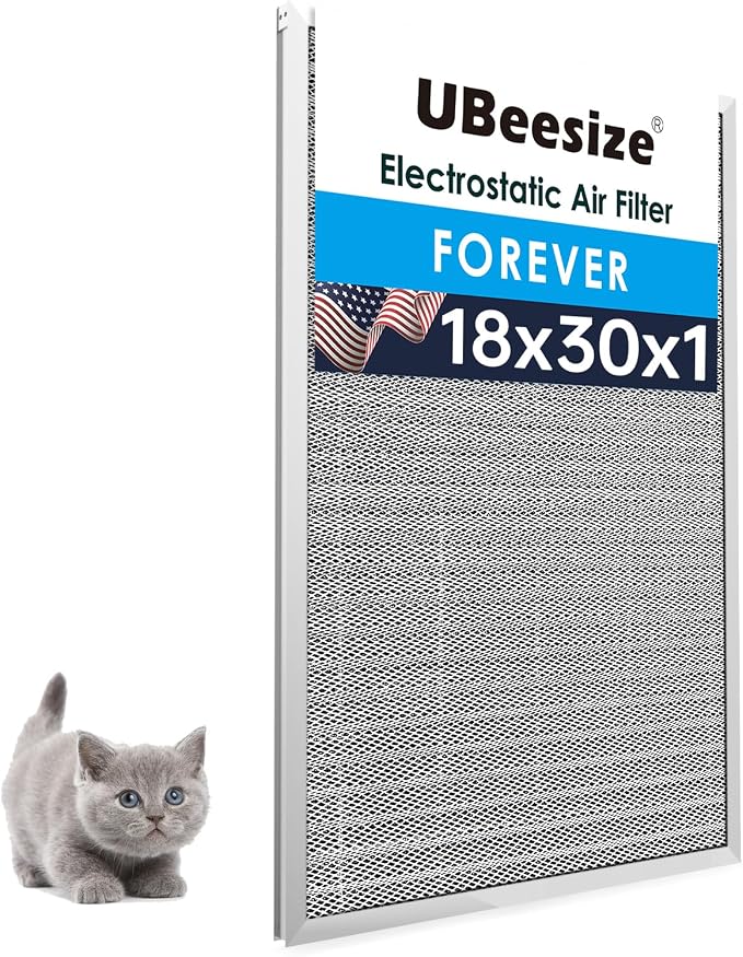 UBeesize 18x30x1 Reusable Electrostatic Air Filter HVAC AC Furnace Filter by UBeesize
