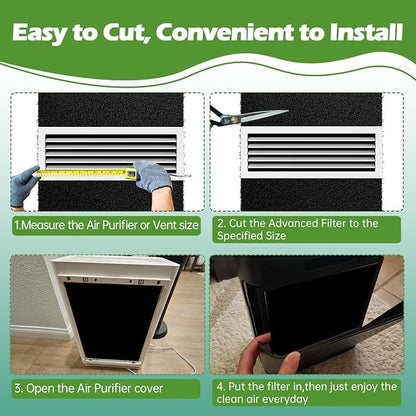 Cut to Fit Carbon Air Purifier Filter Roll, Carbon Pad Replacement - Image 6