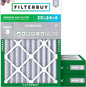 Filterbuy 20x24x4 Air Filter MERV 8 Essential Dust & Allergy Defense, by Filterbuy