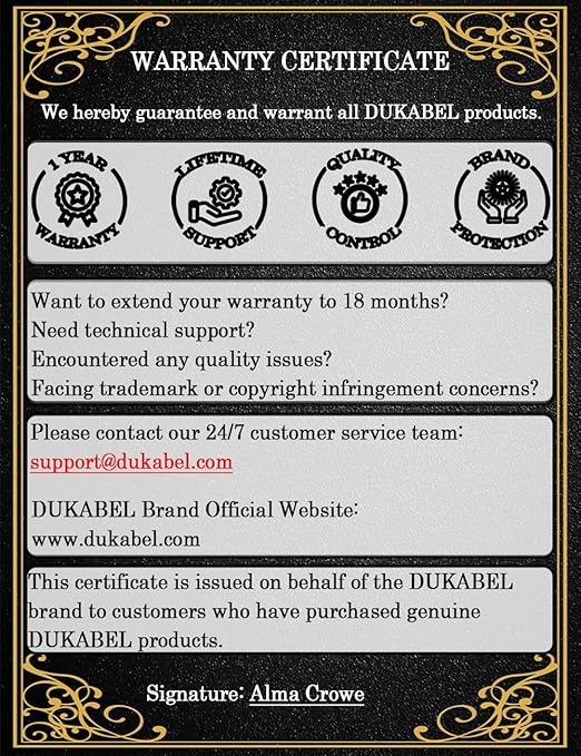 DUKABEL 2-Way Splitter, 3.5mm Auxiliary Audio Adapter, Compatible with Headphones, Tablets, MP3 Players, Speakers, Slim Design, Oxygen-Free Copper Conductor, 24K Gold-Plated Jack