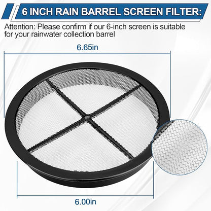 Rain Barrel Screen for Rain Barrel, 6 Inch Rain Barrel Cover for Rain Water - Image 3