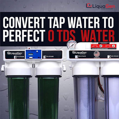 LiquaGen - 6 Stage Heavy Duty - 0 TDS/PPM Reverse Osmosis/Deionization Aquarium - Image 2