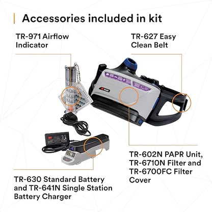 3M PAPR Respirator, Versaflo Powered Air Purifying Respirator Kit, TR-600-HKL - Image 6