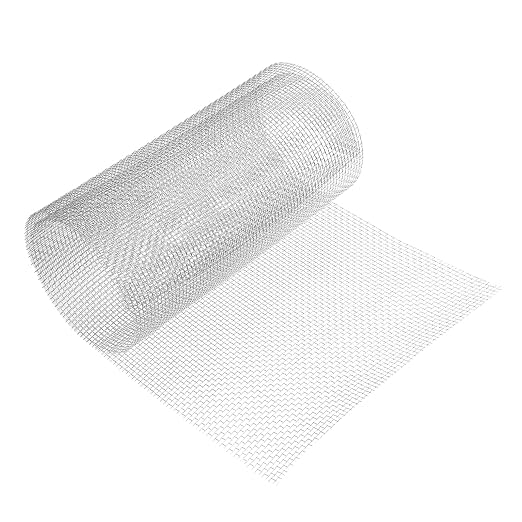 uxcell 6 Mesh 39" x 12" Woven Wire Mesh, 304 Stainless Steel Air Vent Filter by uxcell