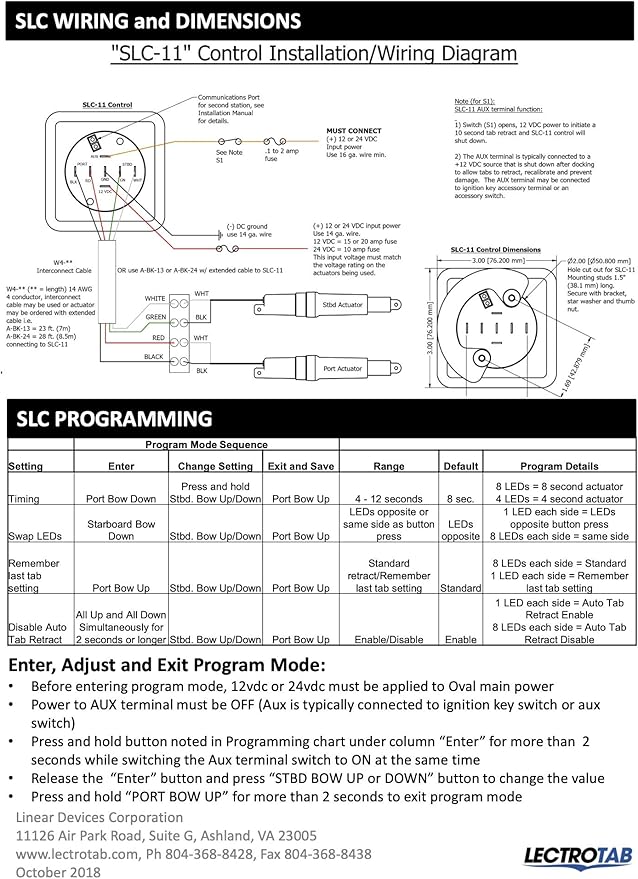 Lectrotab SLC-11 LED One-Touch Leveling Trim Tab Control