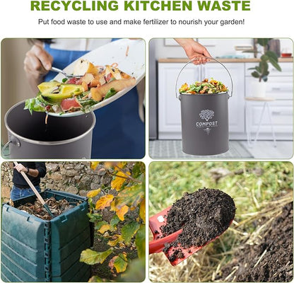 Kitchen Countertop Compost Bin, Odor Resistant Indoor Compost Bin - Image 6