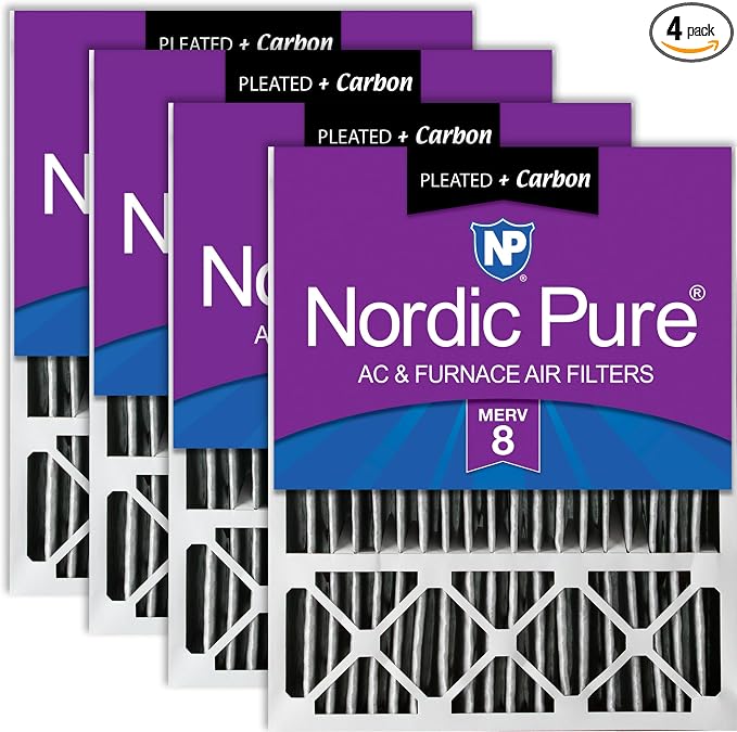 Nordic Pure 20x25x5 Lennox X6673 X6675 Replacement Air Filter MERV 8 + Carbon 4 by NordicPure