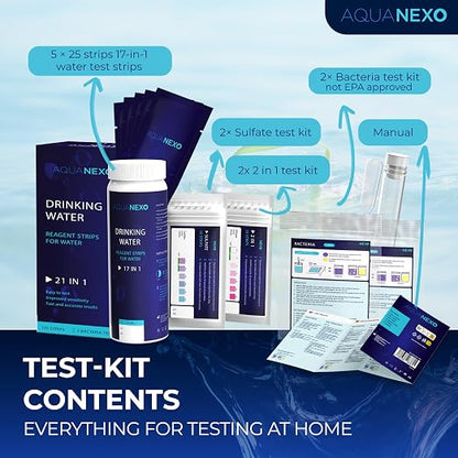21 Parameters, 125 + 20 Drinking Water Test Strips + 2 x Coliform Bacteria Test - Image 6