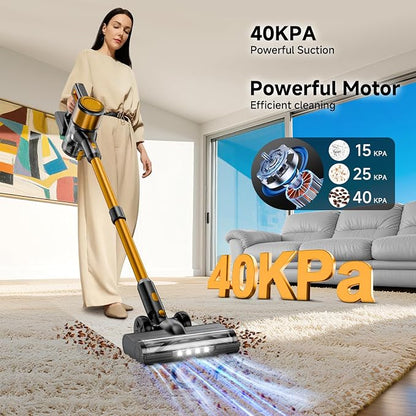 Cordless Vacuum Cleaner, 8 in 1 40Kpa 55Mins, Lightweight Vacuum Cleaners - Image 2