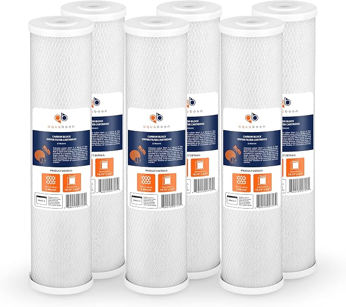 Aquaboon 4.5 x 20 Water Filter 5 Micron Carbon Block Water Filter Replacement by Aquaboon