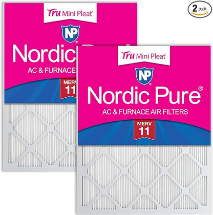 Nordic Pure 16x16x1 Tru Mini Pleat MERV 11 AC Furnace Air Filters – 2.5X More by NordicPure