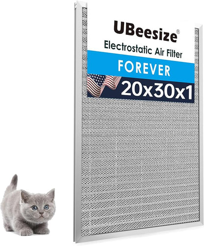 UBeesize 20x30x1 Reusable Electrostatic Air Filter HVAC AC Furnace Filter by UBeesize