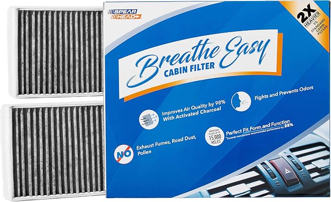 Spearhead Odor Defense Breathe Easy AC & Heater Cabin Filter | Fits Various by SPEARHEAD