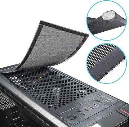 280x140mm PC Case Dust Mesh Filter, Magnetic Frame Computer Fan Dust Mesh PC - Image 3