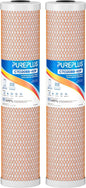 PUREPLUS 5 Micron 20" x 4.5" Whole House Coconut Shell Activated Carbon and KDF by PUREPLUS