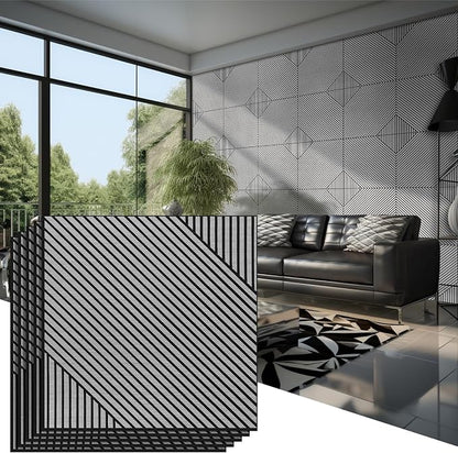 6 Pack Large Acoustical Wall Panels 23.6 x 23.6 Inches Acoustic Peel and Stick by Unknown