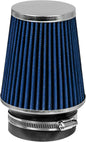 BLUE 3.5" 89 mm Inlet Narrow Air Cone Replacement Performance Washable Clamp-On by RtunesRacing