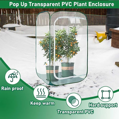 Plant Mini Greenhouse Pop up Frost Protection Enclosure PVC Clear Plant Covers - Image 4