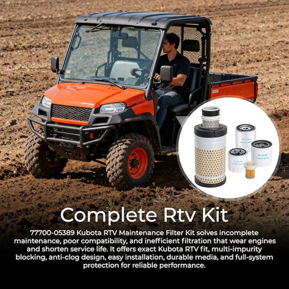 77700-05389 Kubota RTV Maintenance Filter Kit Compatible - Image 5