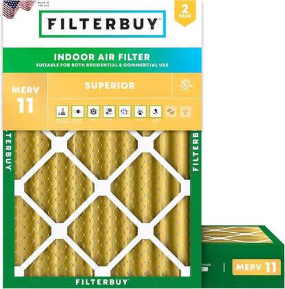 Filterbuy 18x24x4 Air Filter MERV 11 Superior Pet & Allergy Defense, by Filterbuy