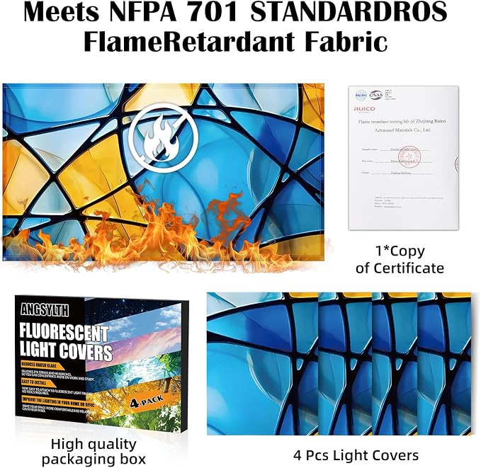 4 Pcs Fluorescent Light Covers - Image 2