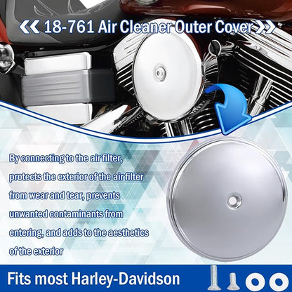 18-760 Air Cleaner Outer Cover for Billet Sucker and Big Sucker Stage, Chrome - Image 2