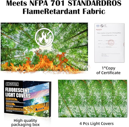 4 Pcs Fluorescent Light Covers - Image 2