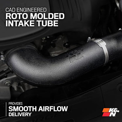 K&N Cold Air Intake System: Dry-Flow Air Filter, Increase Performance & - Image 5